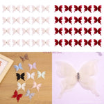 papillons décoratifs adhésifs blanc rose bleu marine rouge noir elegance enfants translucent veines strass