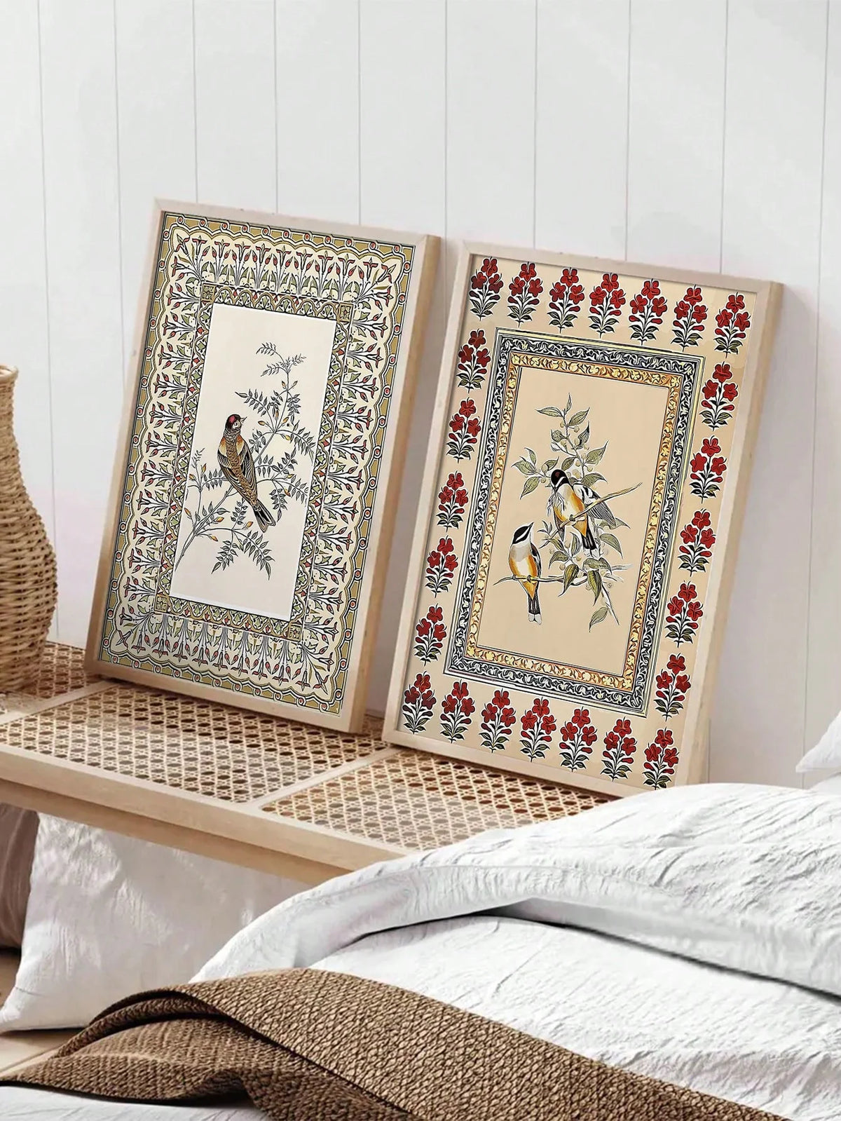 affiches imprimées oiseaux fleurs vintage classiques intérieur salon chambre 20x30cm 30x40cm 40x60cm 50x70cm