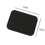 tapis protection silicone respectueux environnement moderne rayures horizontales vert clair bleu orange gris