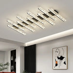 plafonnier moderne led blanc doré noir cristaux contemporain fixations invisibles