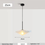 suspension lumineuse moderne minimaliste abat jour verre opaque lumière chaude diamètre 35cm câble chambre