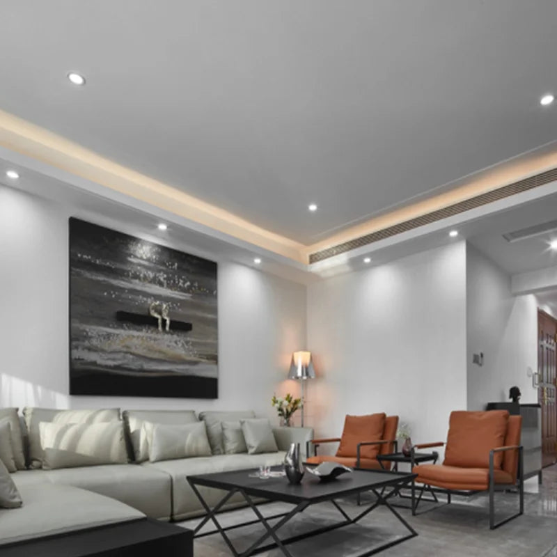 plafonnier led rond blanc moderne encastrable intérieur base câble électrique maison