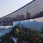 filet protection solaire maille noire jardin terrasse pergola clips fixation