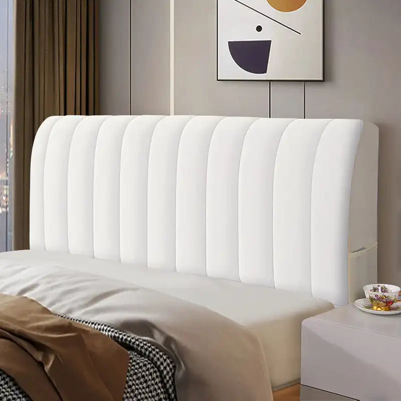Housse de protection tête de lit anti-poussière en polyester matelassé