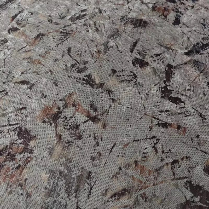 tissu imprimé naturel branches feuilles gris marron beige blanc moderne 100 polyester