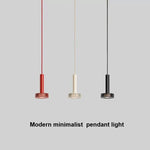 lampe suspendue minimaliste moderne rouge noir jaune annulaire salon chambre cuisine