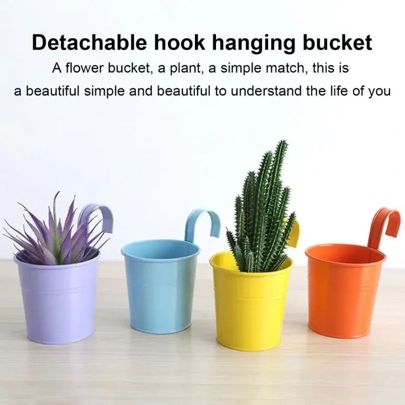 pots suspensibles fleurs couleurs modernes crochets détachables matériaux fer minimalistes