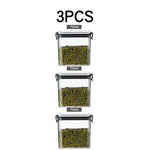boîtes rangement alimentaire transparentes poignées noires multiple tailles réutilisables modernes pratiques épices pâtes graines