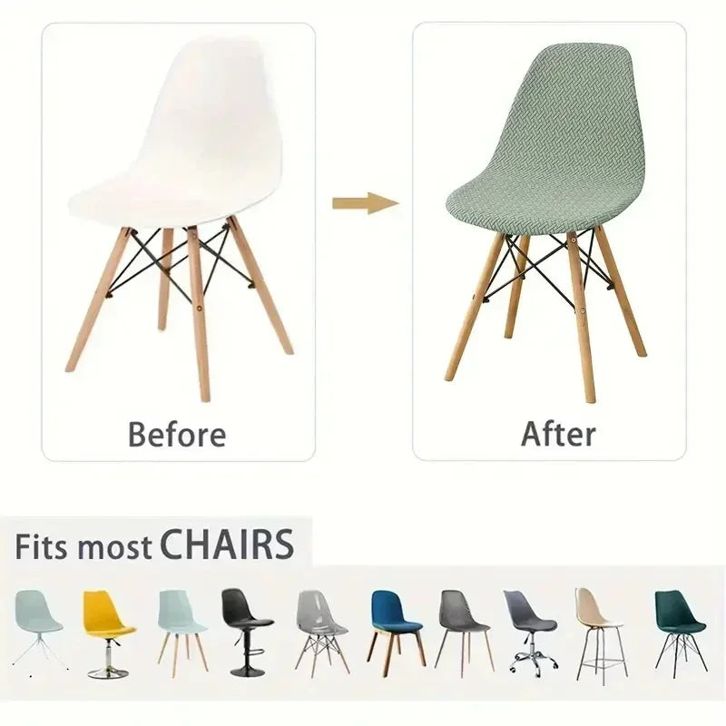 housse chaise extensible tissu motifs géométriques moderne vert gris noir festive mariage banquet