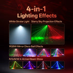 projecteur scène noir rouge effet boule disco starry sky strobe light dmx512