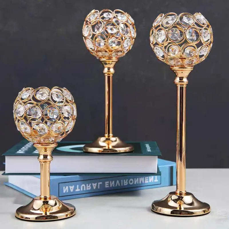 bougeoir or argent relief classique élégant base plate décoration intérieure porte chandelier cristal métal