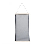 porte bijoux mural bois rustique gris brun clair toile lin multiple utilisation