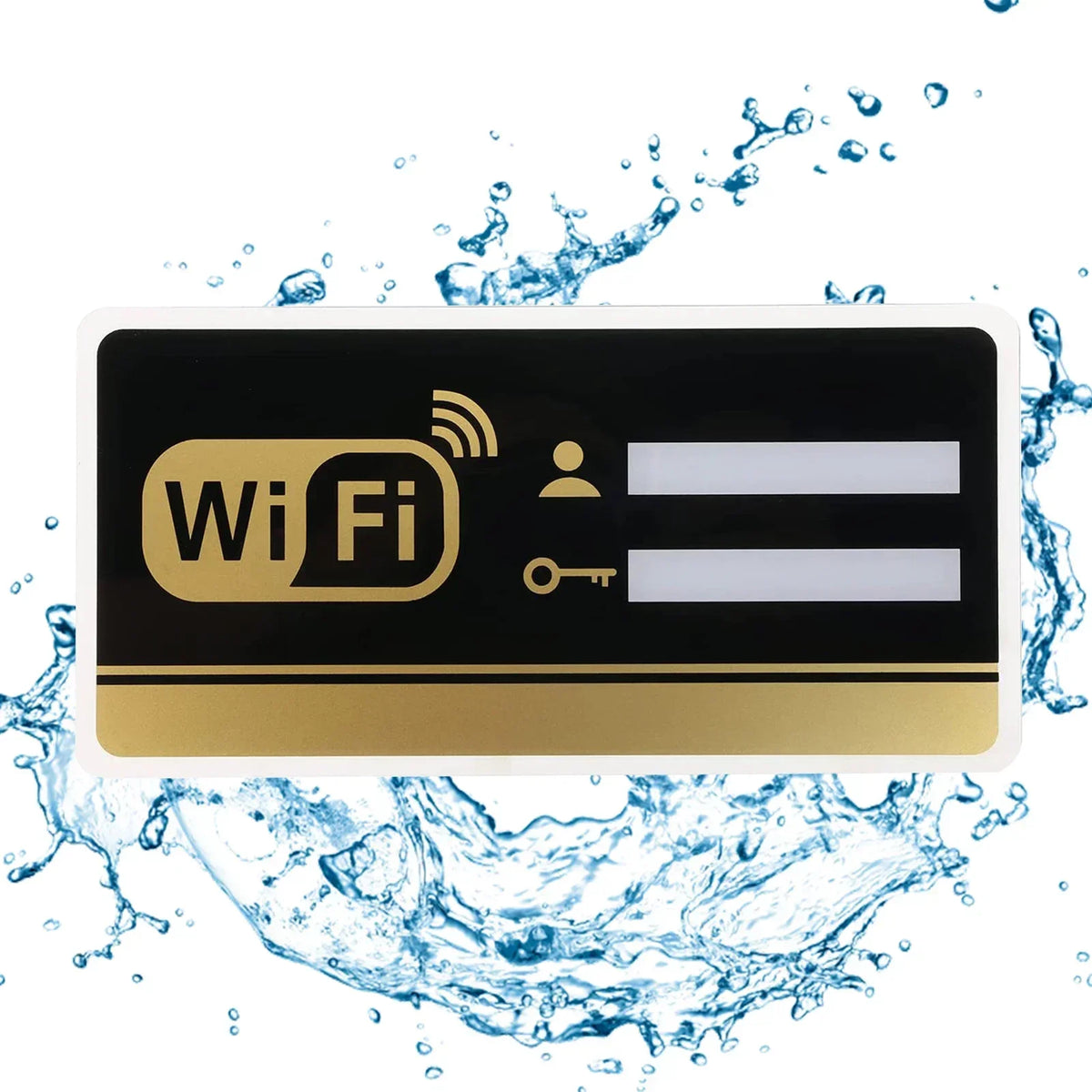 autocollants miroir wifi moderne adhésifs acrylique noir blanc doré personnes clés