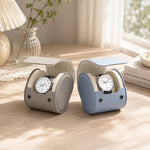 boîte montres cuir moderne gris clair bleu clair slots réutilisable respectueux environnement