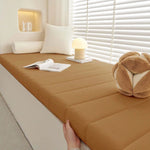 coussins personnalisables tissu coton lin simple vert banc bois naturel fixés