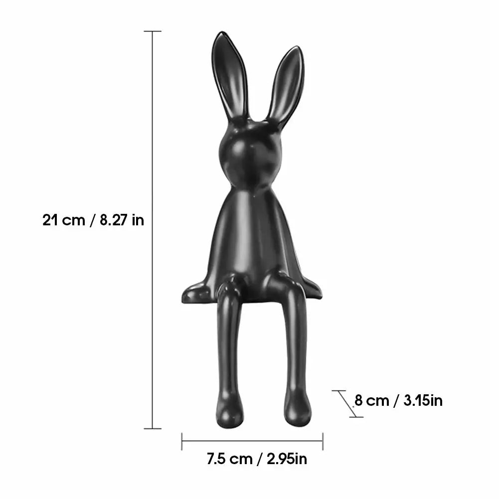 figurine céramique moderne blanc noir doré argenté pailleté minimaliste salon entrée armoire TV ornement