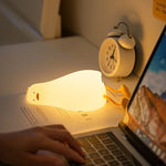 veilleuse led rechargeable oiseau blanc jaune mignon lampe table moderne chambre urgence