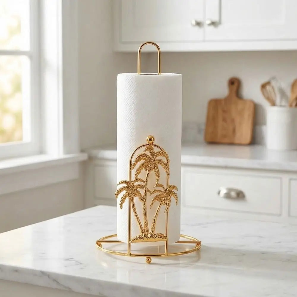 porte serviettes papier moderne élégant doré motifs floraux réutilisable sans bpa