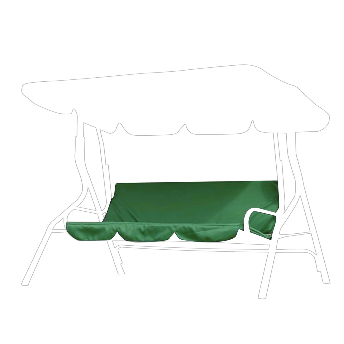 housse coussin balancelle extérieure vert beige marron tissu uni franges opacité totale passants sangles