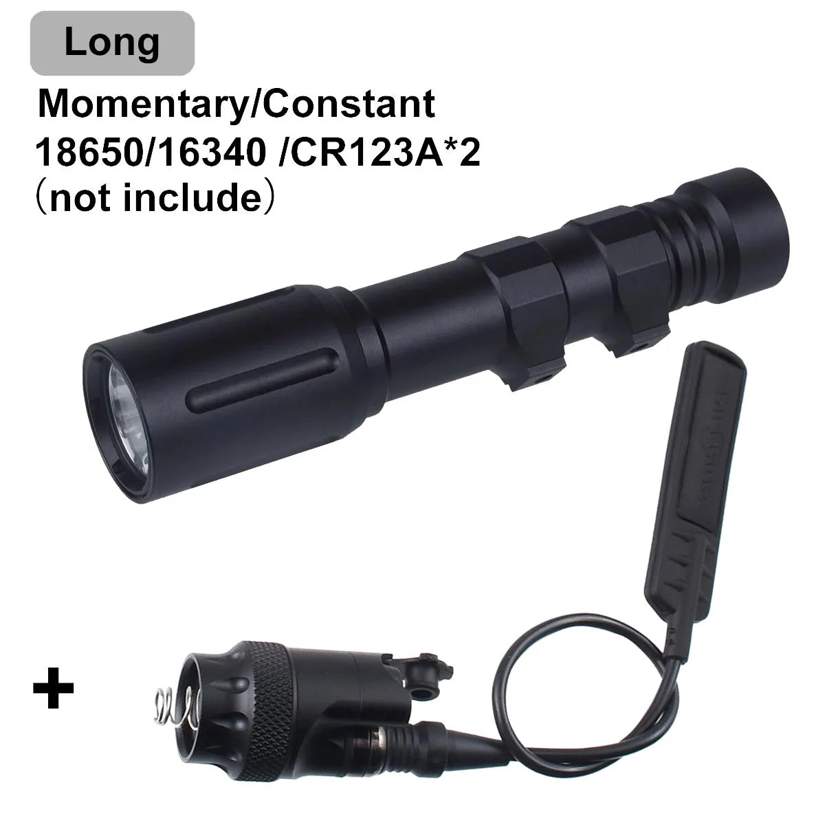lampe torche led noire dorée texturée moderne 1300 lumens picatinny clip robuste