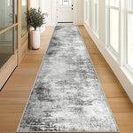 tapis texturé gris blanc moderne antidérapant polyester durable usage multipleintérieur extérieur