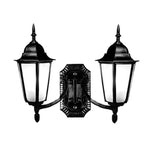 applique murale extérieure ip65 led noir or vintage détails sculptés classique résistante eclairage balcon