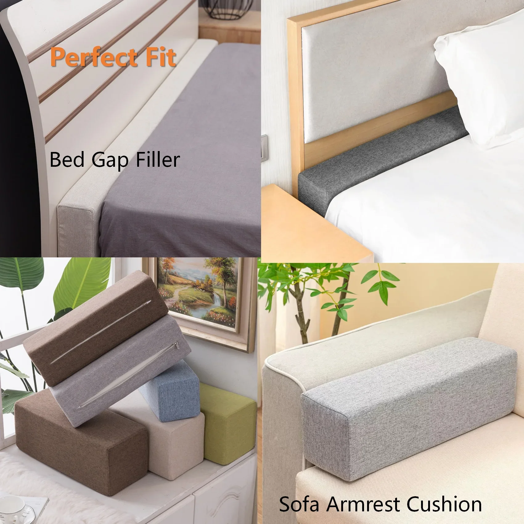 Variété de tailles de coussins pour tête de lit disponibles chez Ombre Interieur