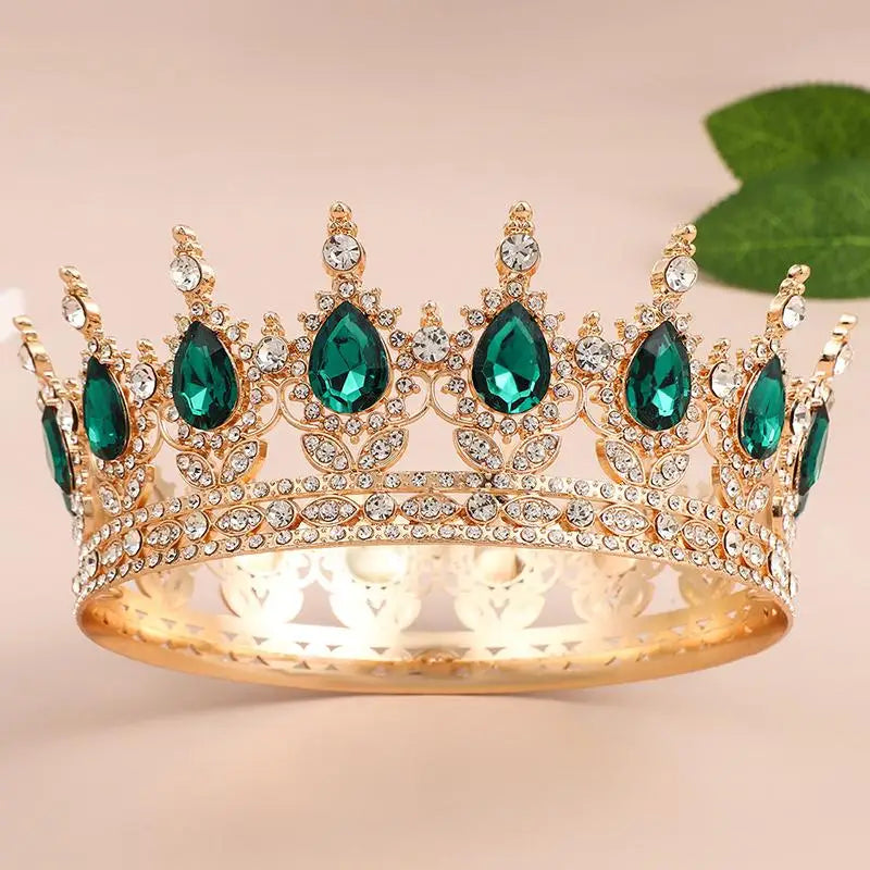 décoration gâteau couronne strass or bleu rouge rose vert élégante adhésive anniversaire fille festive