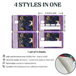 autocollants carte crédit yu gi oh violet multicolore illustrations brillantes adhésifs cartes jeu dimension