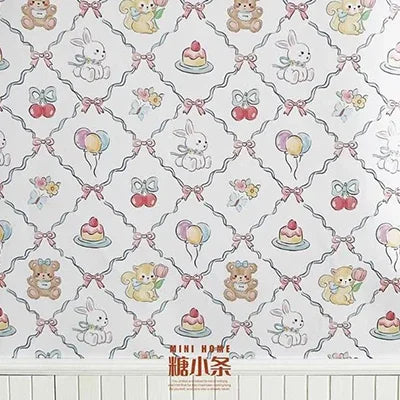 miniature papier peint adhésif motif floral géométrique décoration maison poupée miniature vintage