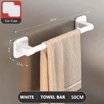 porte serviettes mural adhésif gris moderne salle bain support rangement serviettes guide mesure