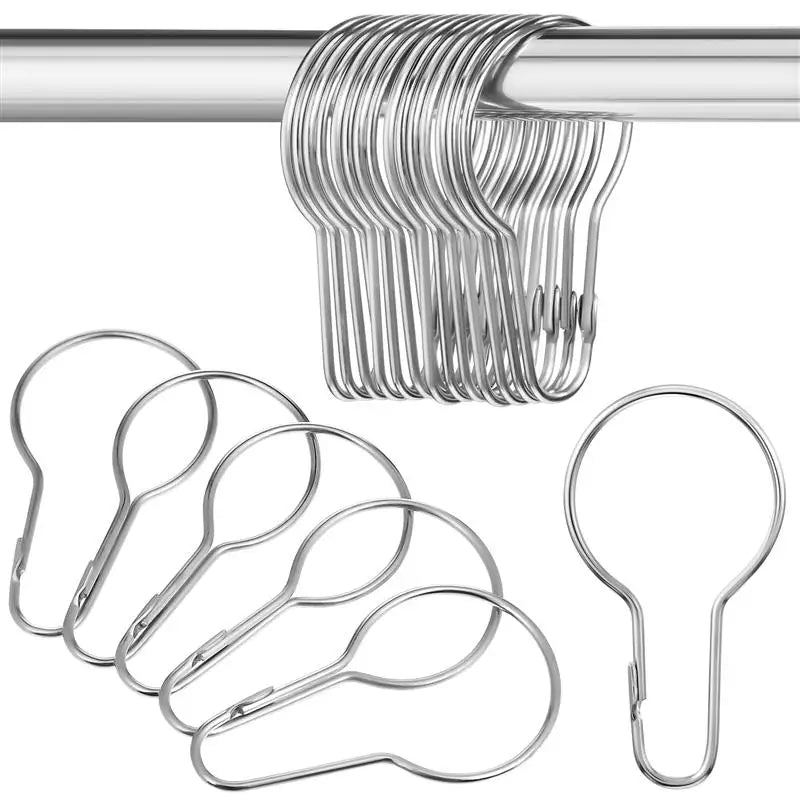 boucles rideau moderne argenté sans motif opaques 20 pièces métal gourde shape