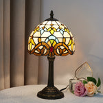 lampe table tiffany abat jour verre coloré motifs floraux modernes chambre salon