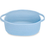 corbeille tissée blanche moderne poignées rangement décoration jouets animaux casa vases bougies