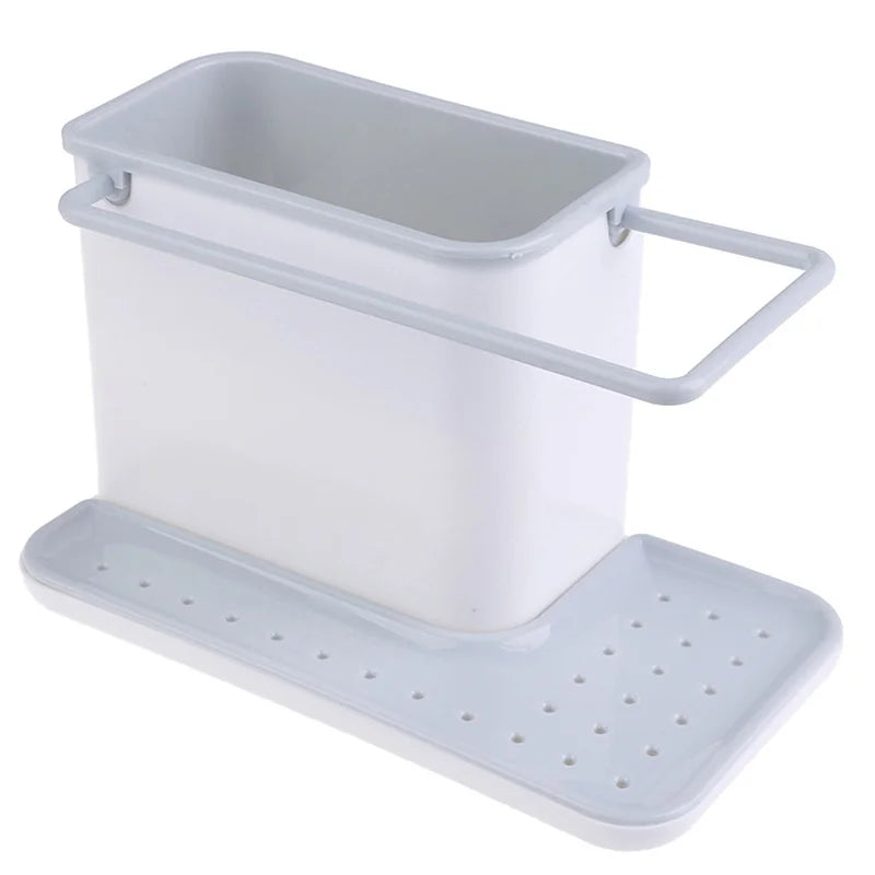 organisateur vaisselle plastique vert blanc moderne pratique support mural éponge gant cuisine brosse pot