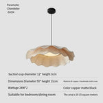 suspension lumineuse moderne plissée semi translucide beige clair élégante minimaliste chambre salon restaurant