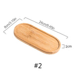 assiettes bambou naturel moderne rustique grain bois plante artificielle fleur gobelet savon liquide