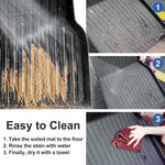 tapis sol voiture noir rayures horizontales antislip waterproof intérieur moderne
