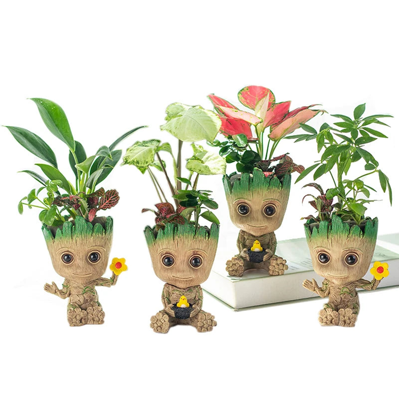 vase decoratif groot personnages marvel pot plante texturé oiseau miniature
