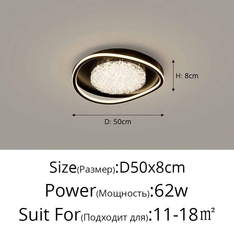 plafonnier moderne blanc doré cristaux effet glace craquelée éclairage led facile haute qualité