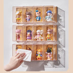 boîtes rangement transparentes pliables figurines collection modernes cartoonesques respectueuses l'environnement