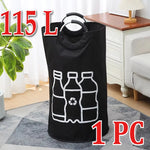 sac rangement pliable bouteilles recyclage 82l 115l moderne pratique poignées métalliques opaques illustration recyclable
