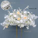 arche décorative mariage fleurs artificielles roses blanches classique romantiqueextérieur usage décoration maison