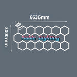 plafonnier led hexagonal moderne structure géométrique blanc lumineux 2000 lumens