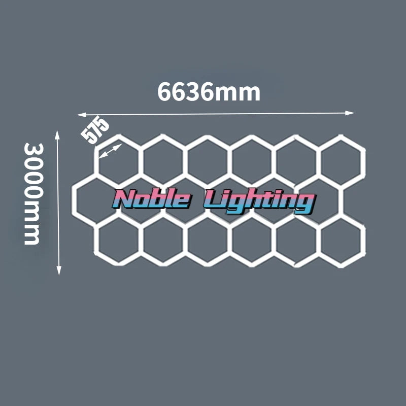 plafonnier led hexagonal moderne structure géométrique blanc lumineux 2000 lumens