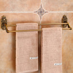 porte serviettes doré porte papier savon porte manteau ensemble salle bain finition antique bronze