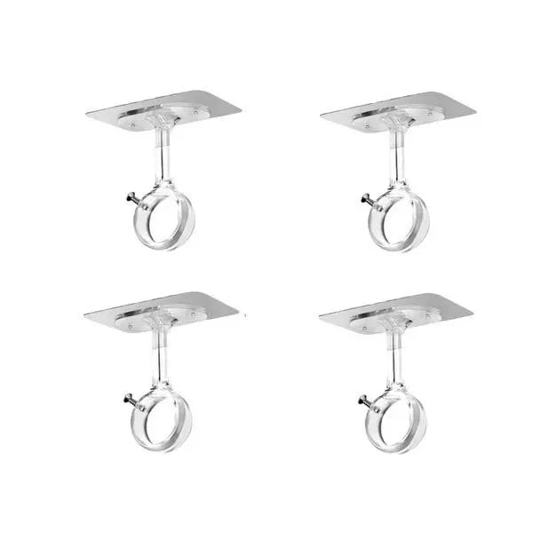 tige rideau noire moderne adhésif vis clips fixations 10mm diamètre