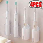 porte brosse dents adhésive transparente moderne support salle bains blanc simple minimaliste