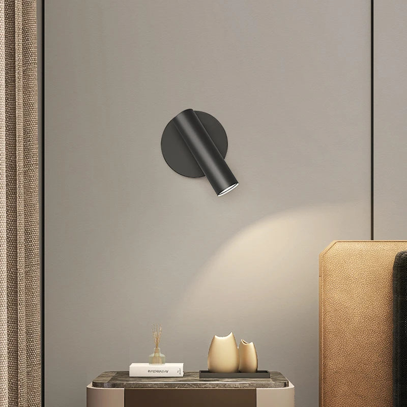 applique murale led moderne noire blanche or fixée mur éclairage minimaliste chambre 5m2