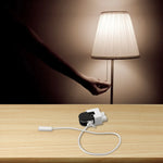 interrupteur fil blanc noir moderne câble bouton déclenchement opaque